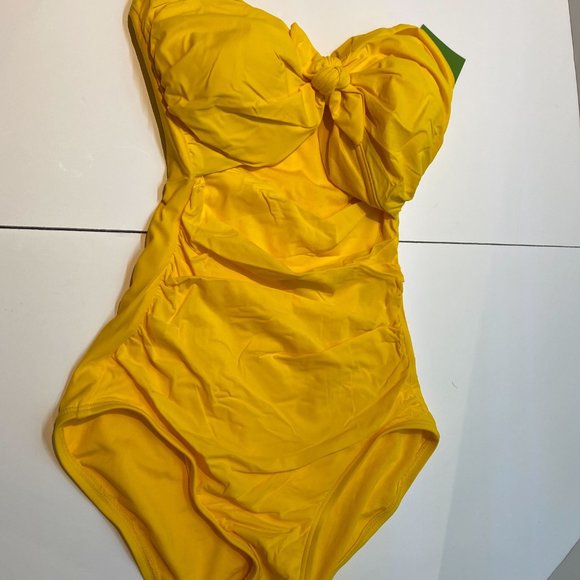HOST PICK ✅ NWT Kate Spade Yellow Grove Beach One Piece - Small - Picture 3 of 4